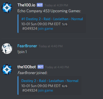 The Division 2 Discord Bot Join